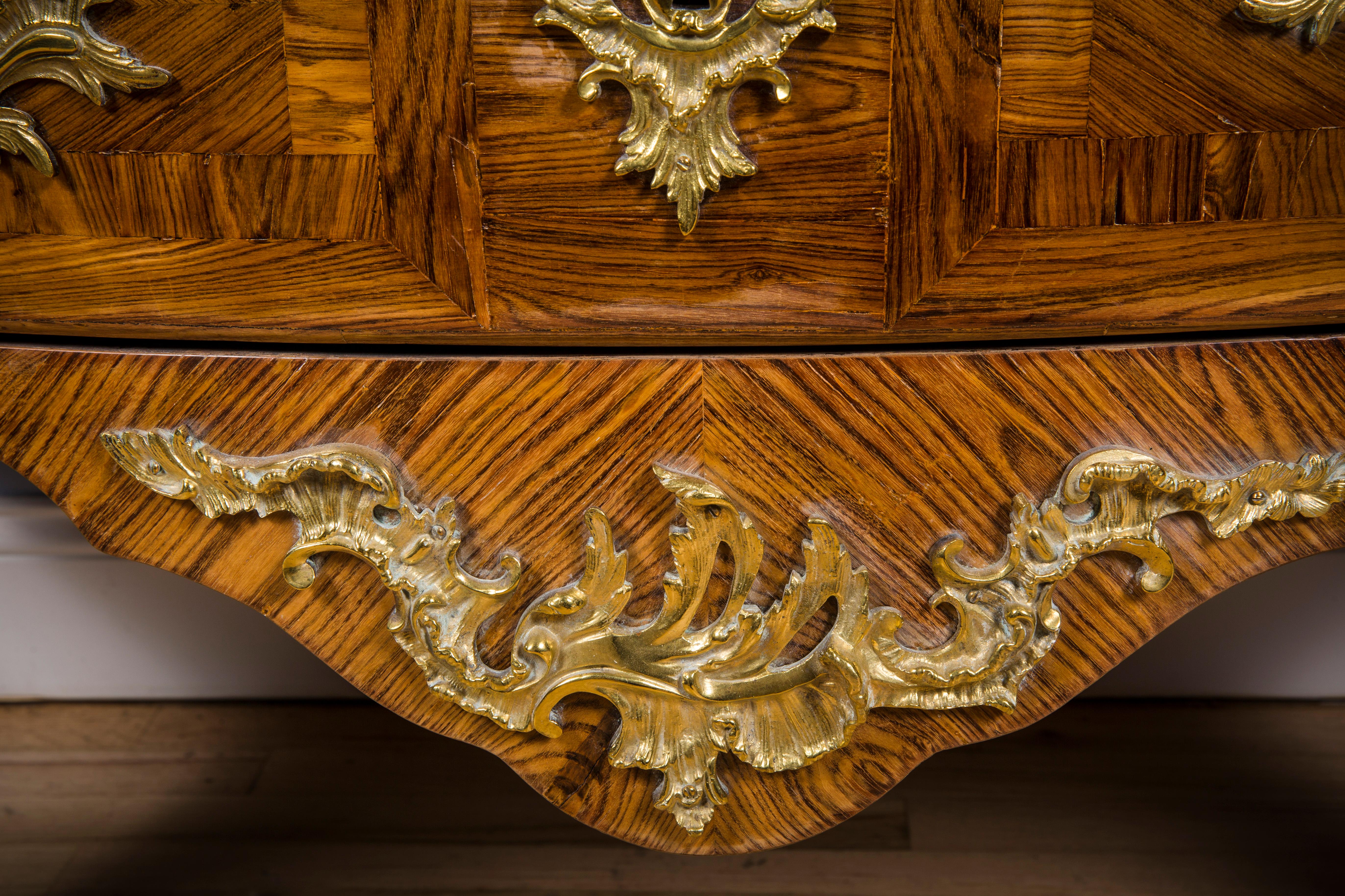Early Louis XV Ormolu-Mounted Kingwood Commode by Nicolas Jean Marchand For Sale 1