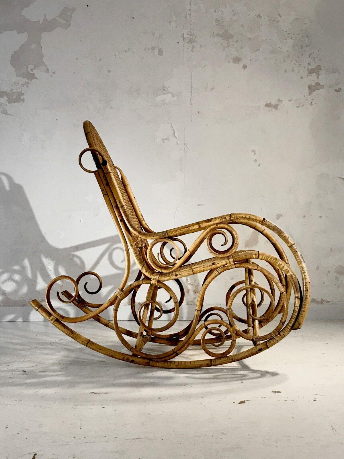 French An Early MODERN NEO-CLASSICAL FREE-FORM ROCKING-CHAIR by THONET, France 1900 For Sale