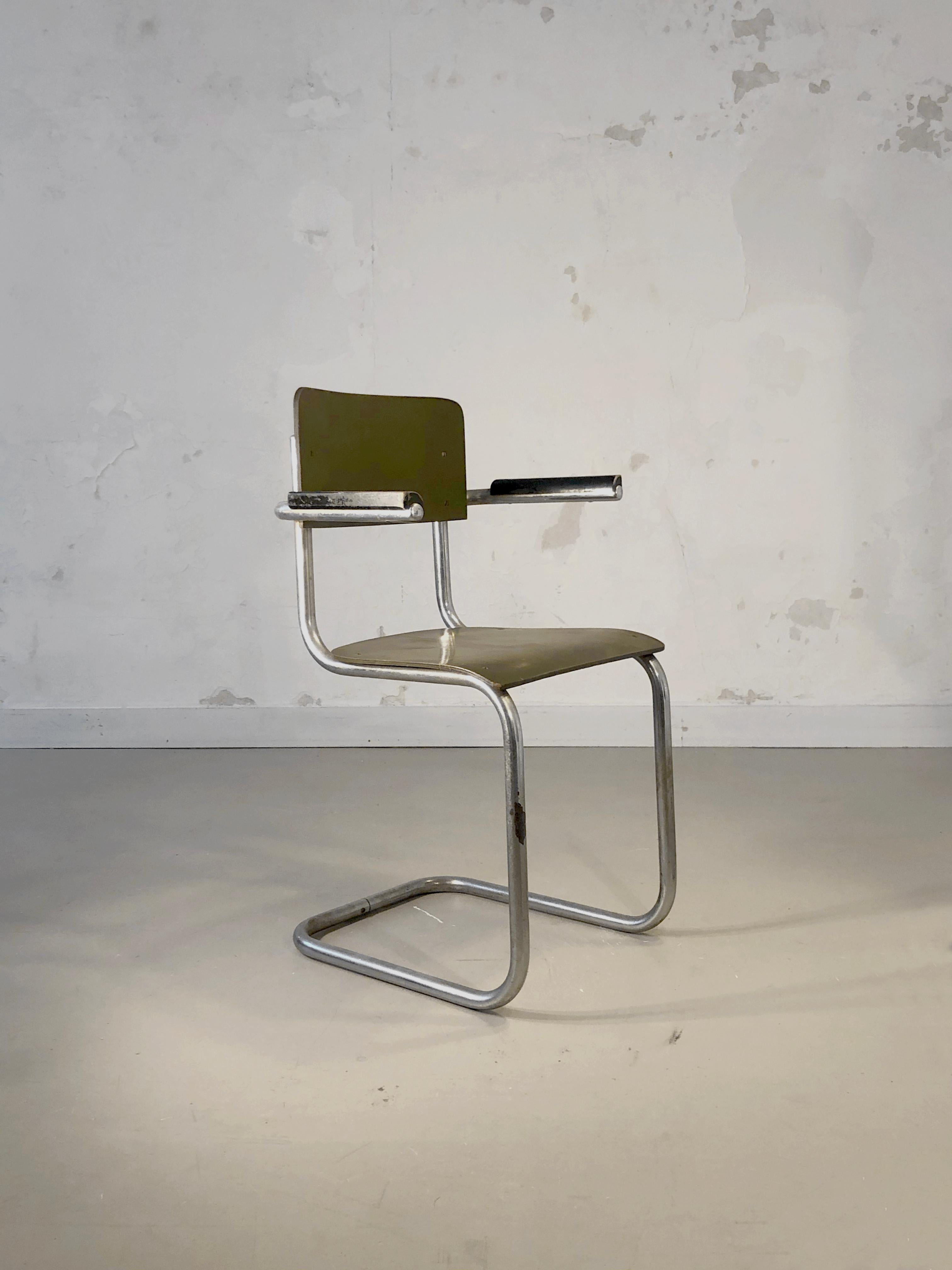 SILLA BAUHAUS MODERNISTA de MART STAM para MAUSER WERKE, Alemania 1930 en venta 4