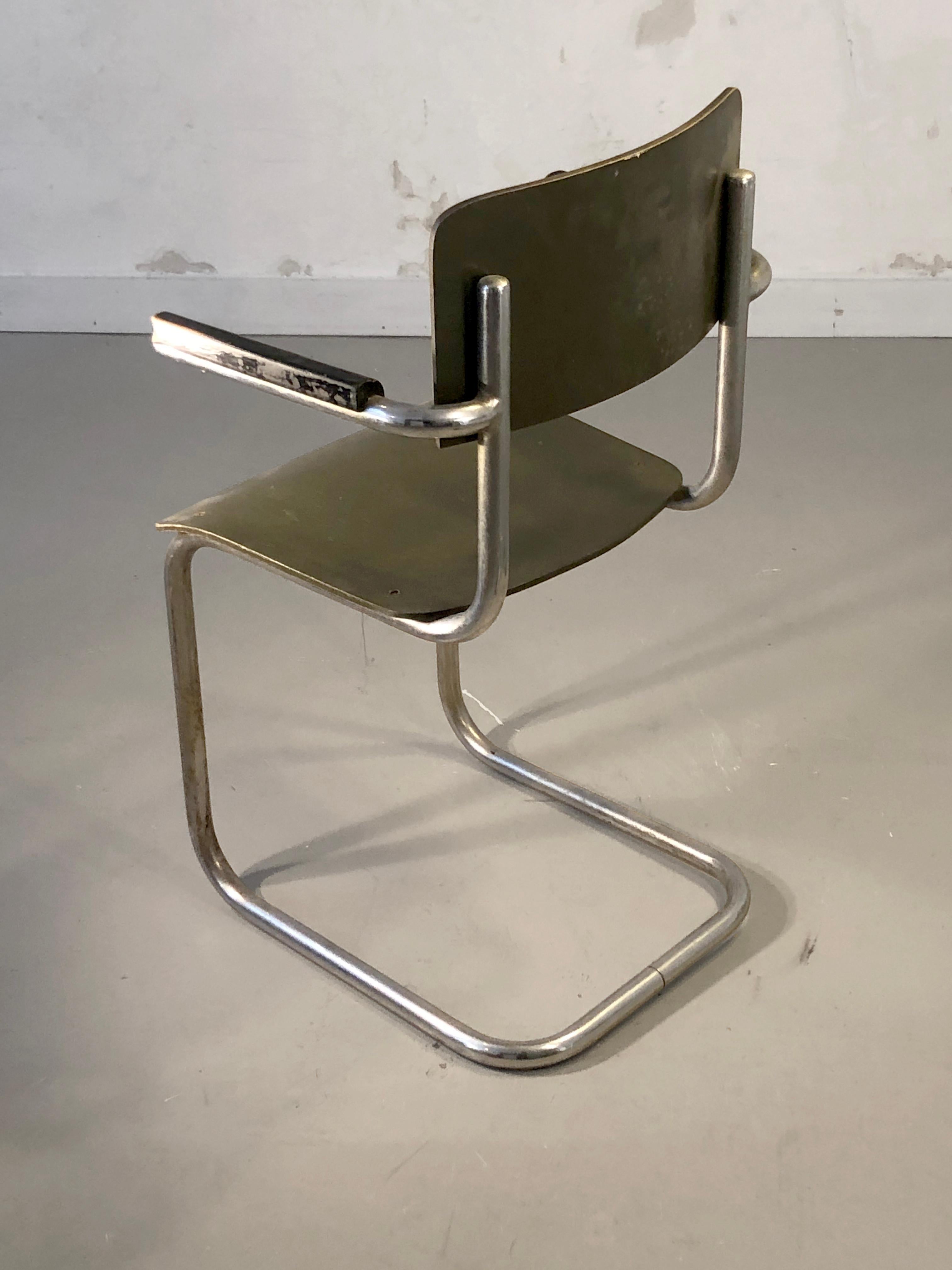 Wood An Early MODERNIST BAUHAUS CHAIR by MART STAM for MAUSER WERKE, Germany 1930 For Sale