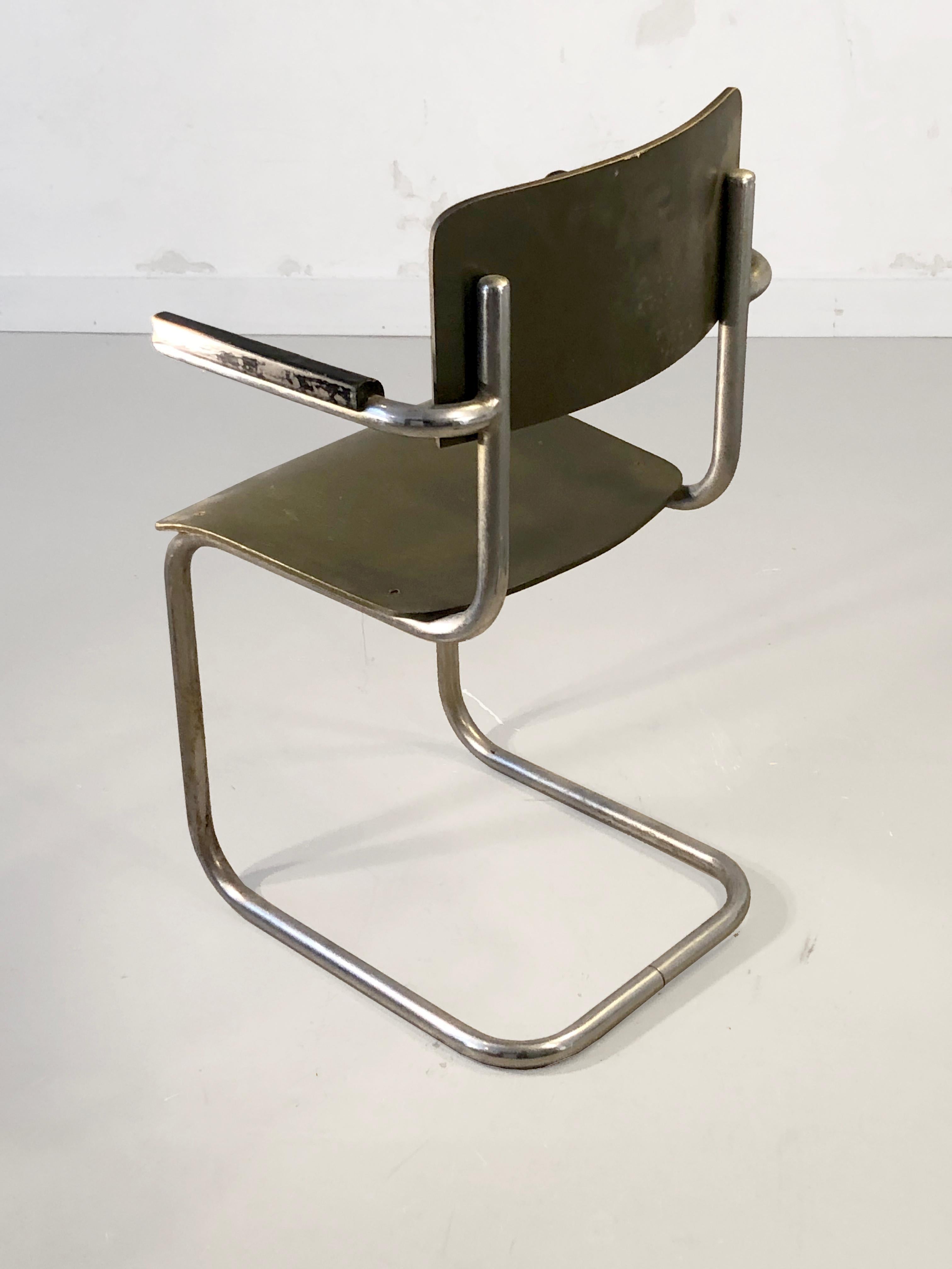 An Early MODERNIST BAUHAUS CHAIR by MART STAM for MAUSER WERKE, Germany 1930 For Sale 1