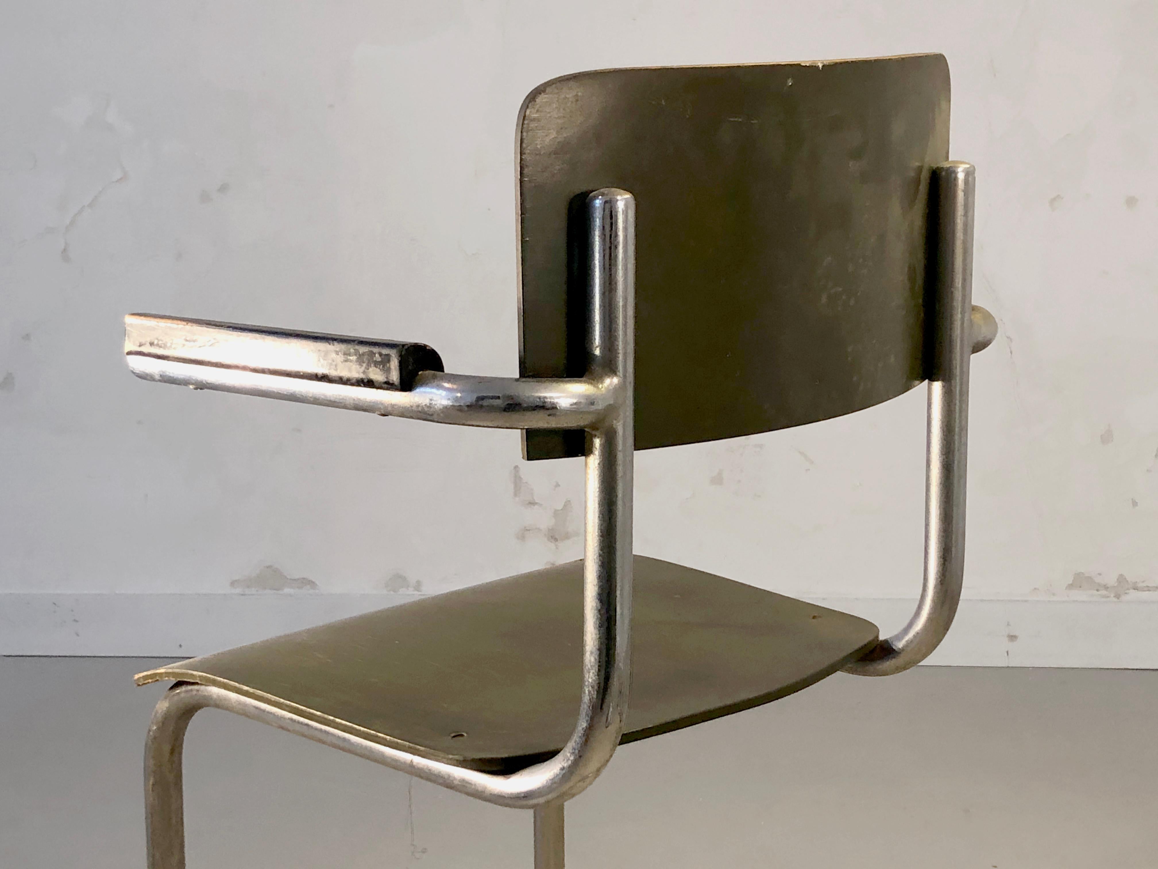 SILLA BAUHAUS MODERNISTA de MART STAM para MAUSER WERKE, Alemania 1930 en venta 1