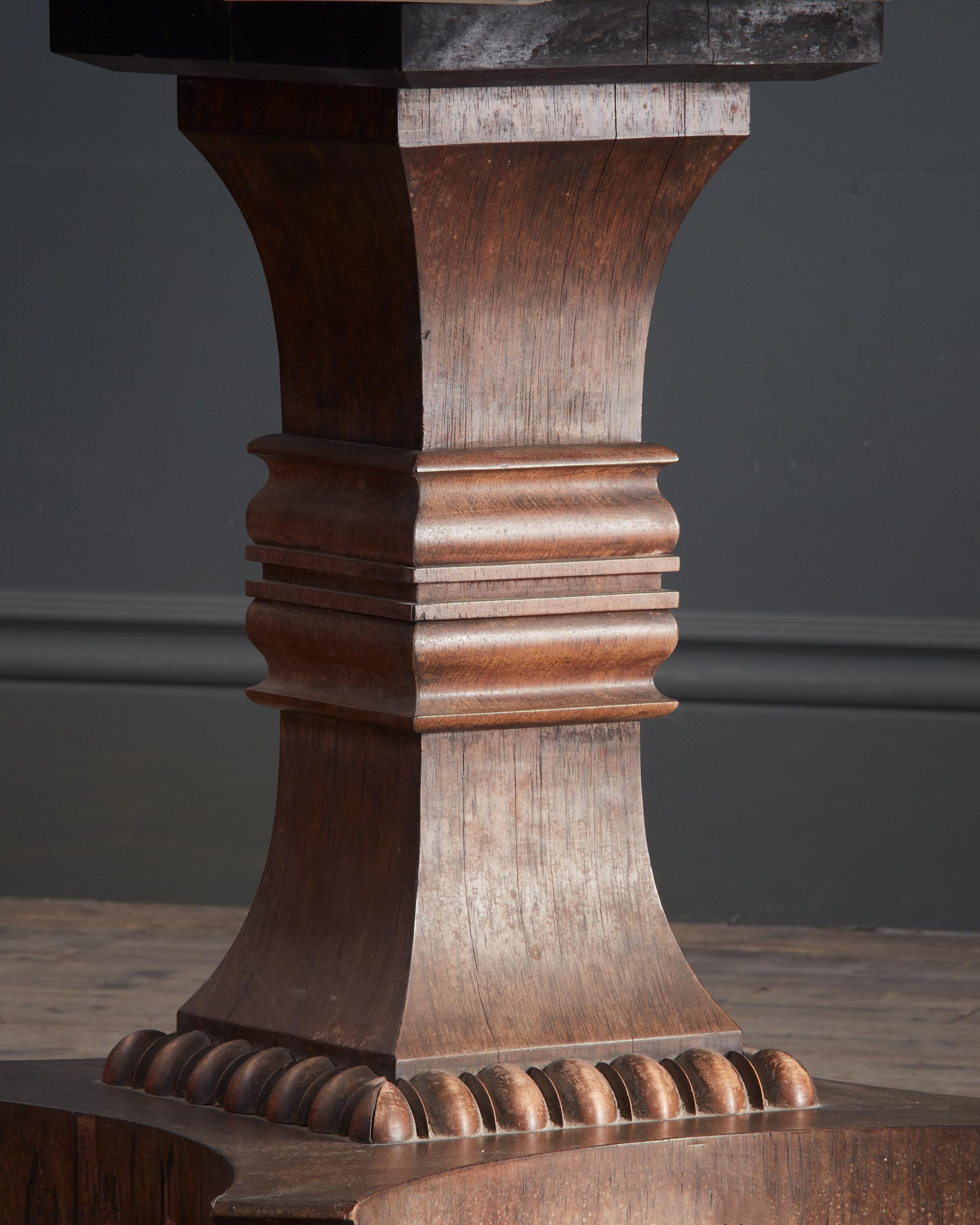 English An Early Nineteenth Century Circular Table, with Specimen Marble Top For Sale