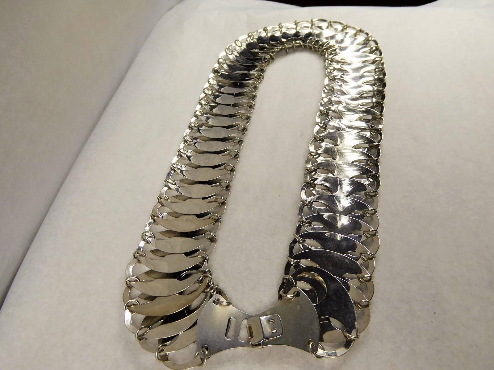 Ein früher Paco Rabanne Couture Metallic-Gürtel CIRCA 1970/1980 im Zustand „Gut“ im Angebot in Toulon, FR