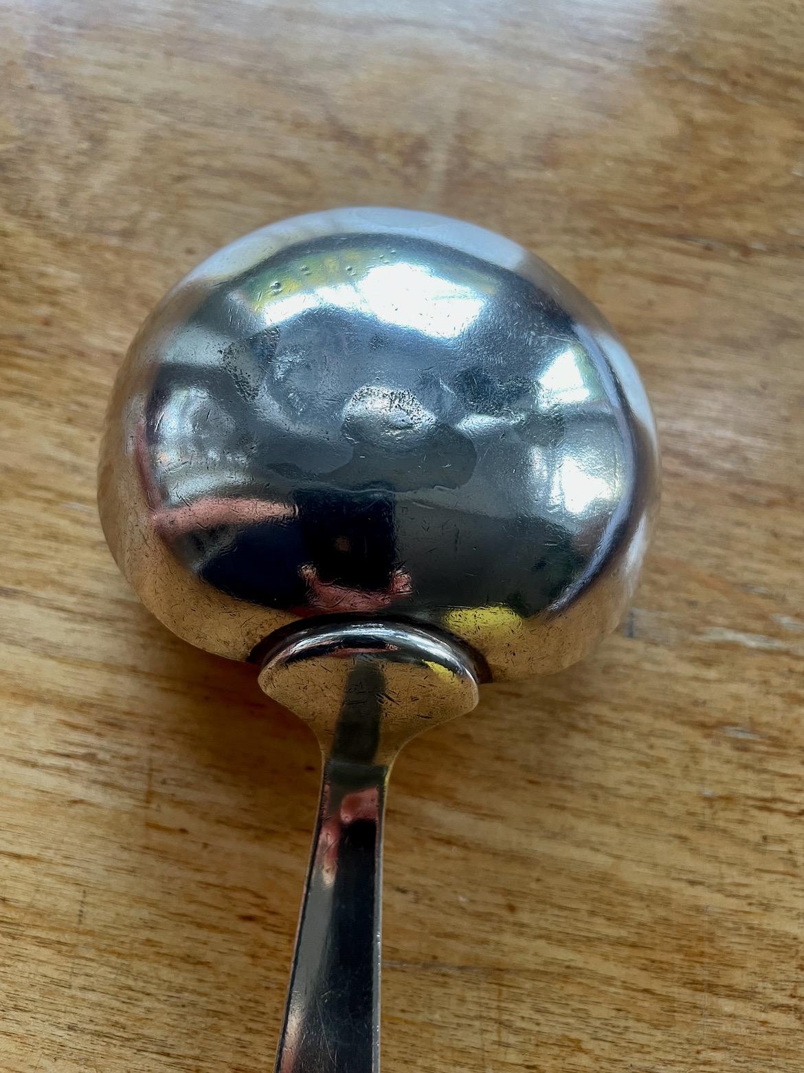 An early production silver plated Ladle by Gio Ponti for Arthur Krupp Milano In Good Condition For Sale In London, Fitzrovia
