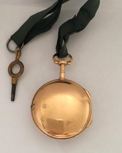 Early and Rare Verge Fusee 18 Karat Gold Pocket Watch
