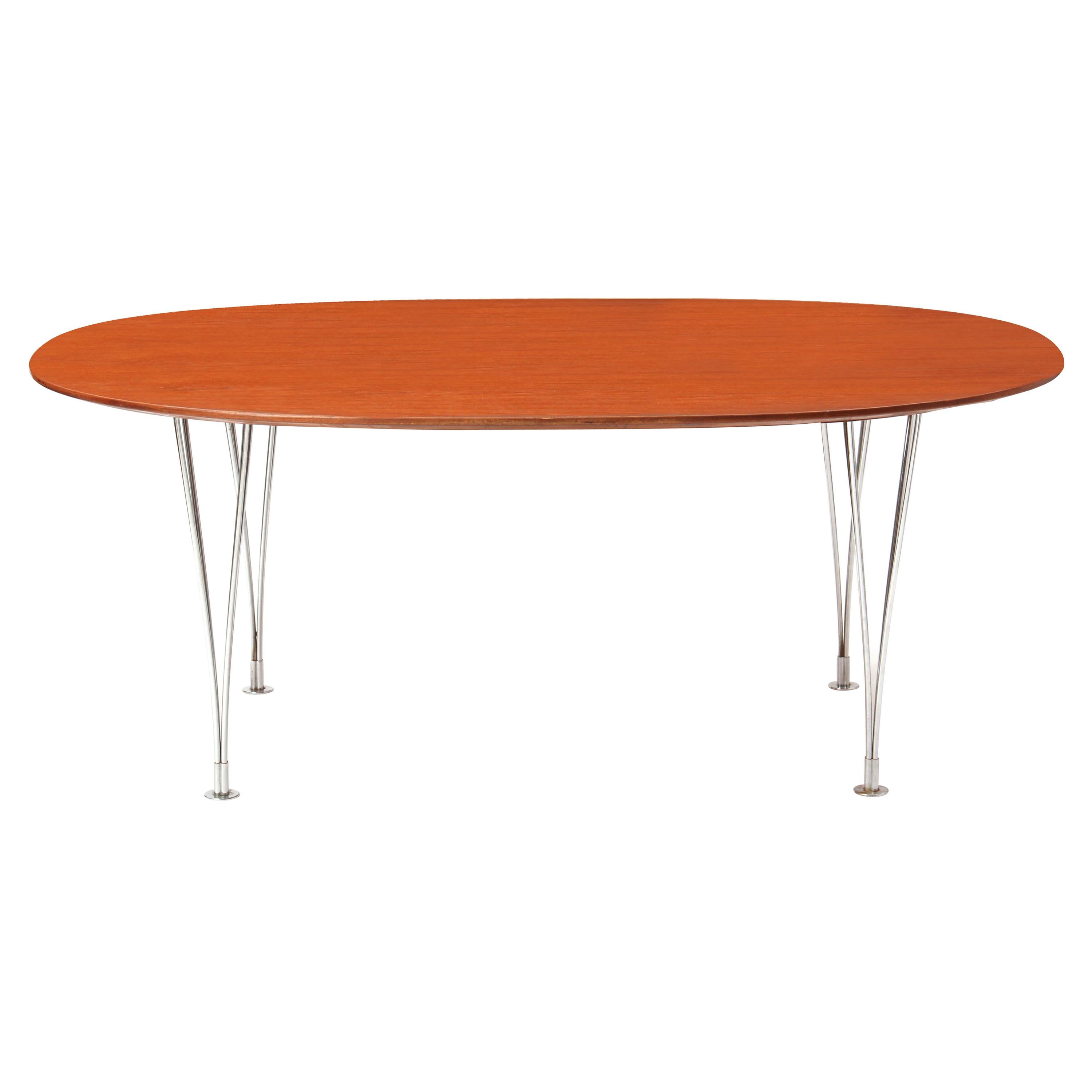 Early 'Super Ellipse' Teak Table by Piet Hein for Bruno Mathsson For Sale