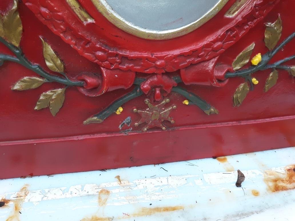 Victorian Early to Mid-19th Century Cold Painted English Fireplace Firedback For Sale