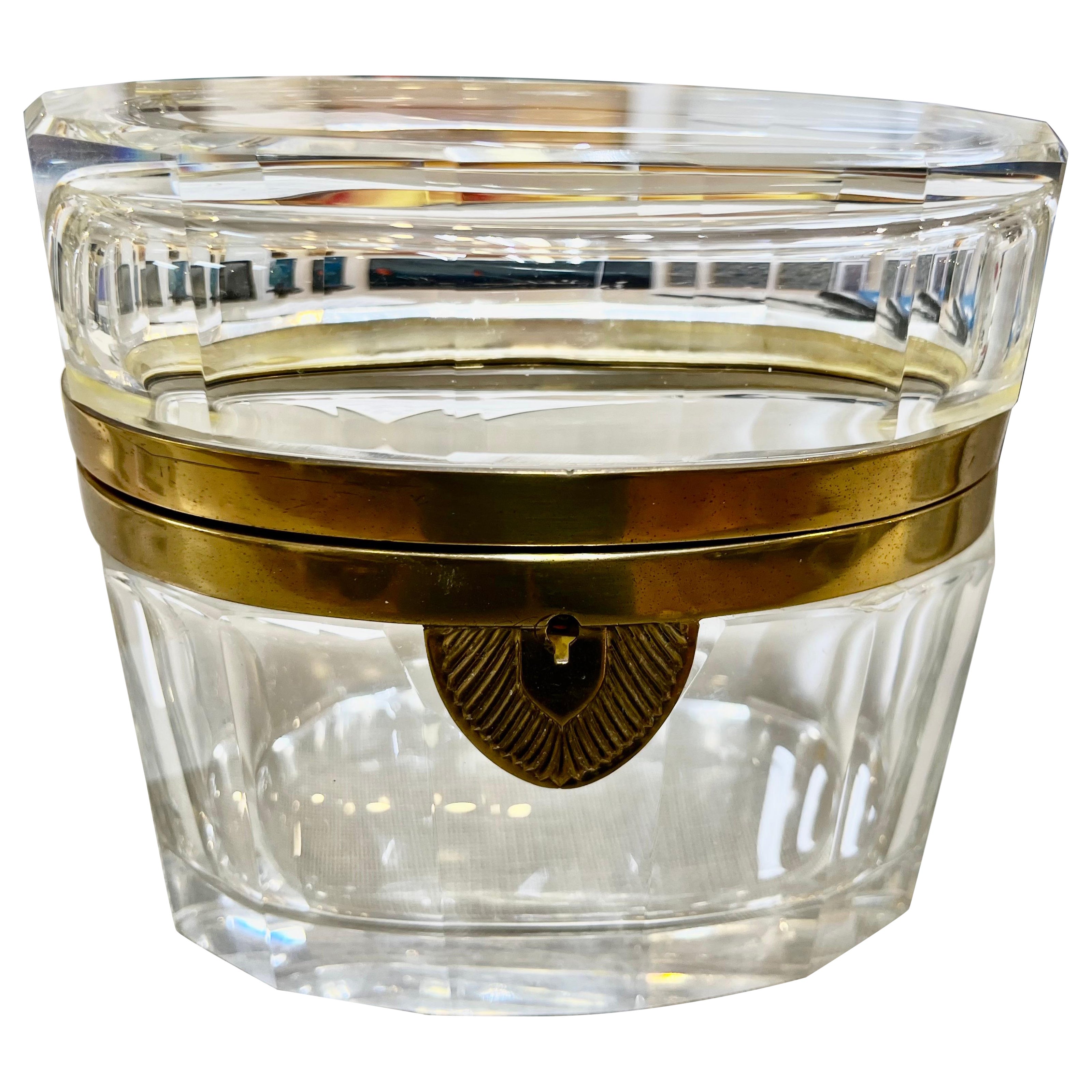 An early Twentieth Century French Baccarat style crystal glass box