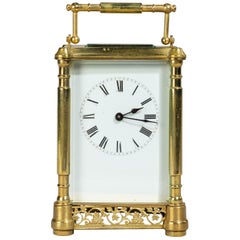 Antique Early 20th Century French Brass Case Carriage Clock