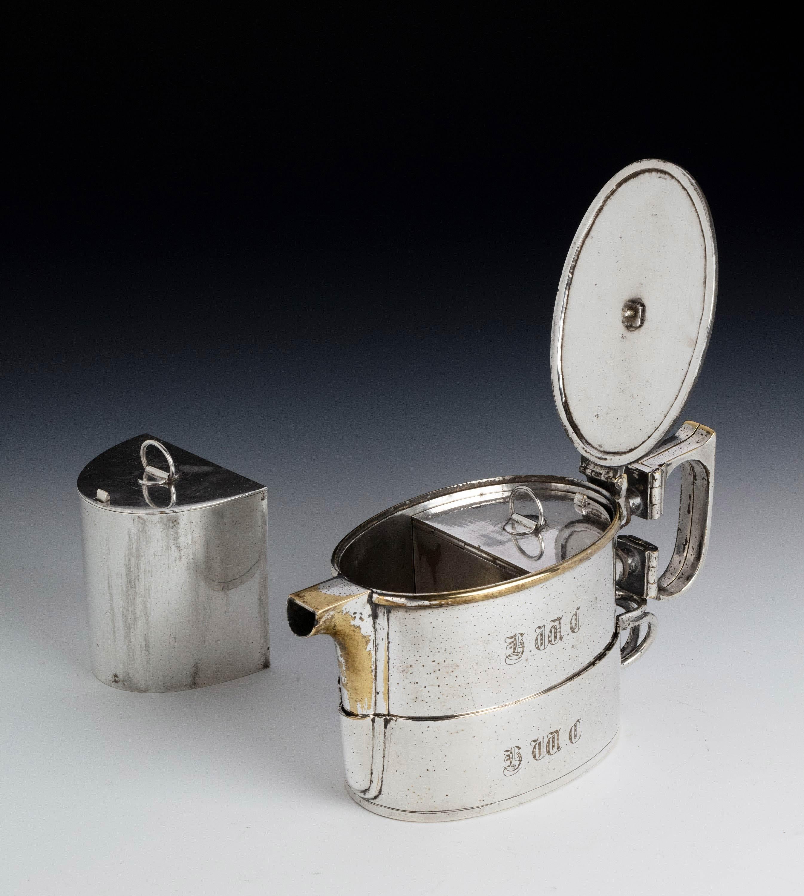 An  Early Twentieth Century  Twin Handled Silver Plated On Nickel Teapot In Good Condition In Peterborough, Northamptonshire