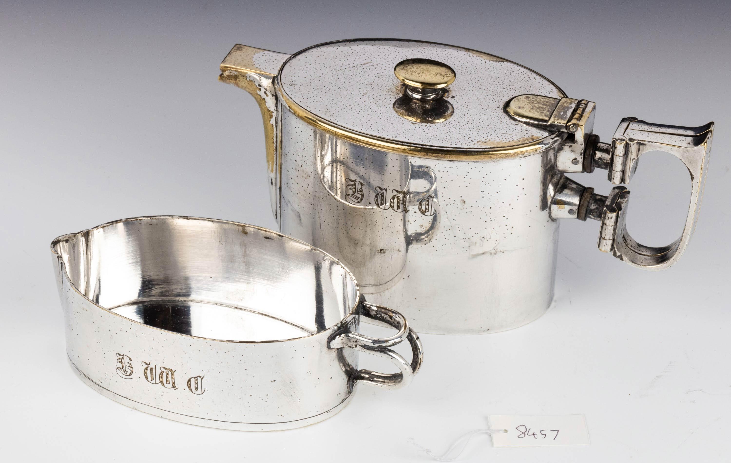 An  Early Twentieth Century  Twin Handled Silver Plated On Nickel Teapot 1