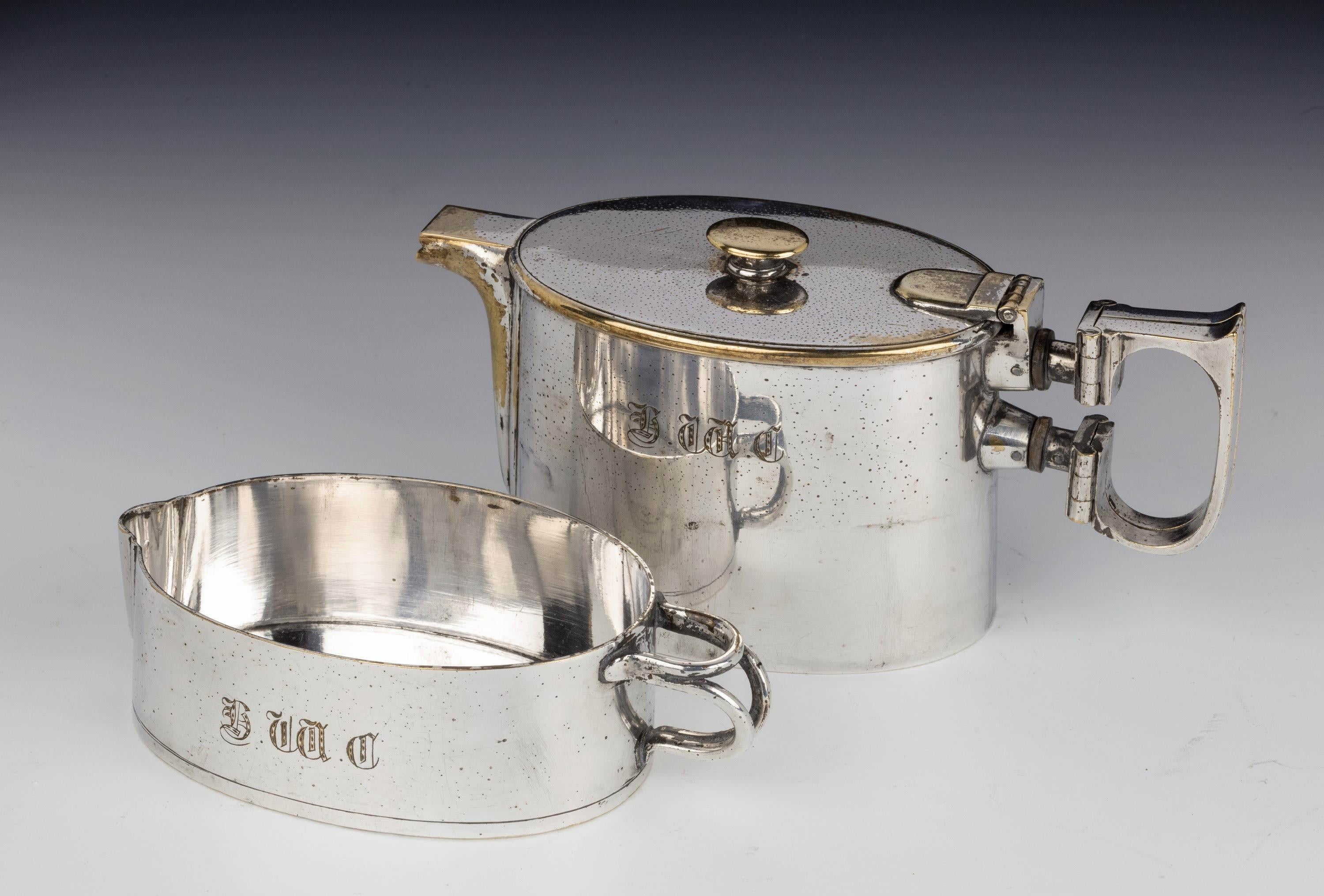 An  Early Twentieth Century  Twin Handled Silver Plated On Nickel Teapot 2