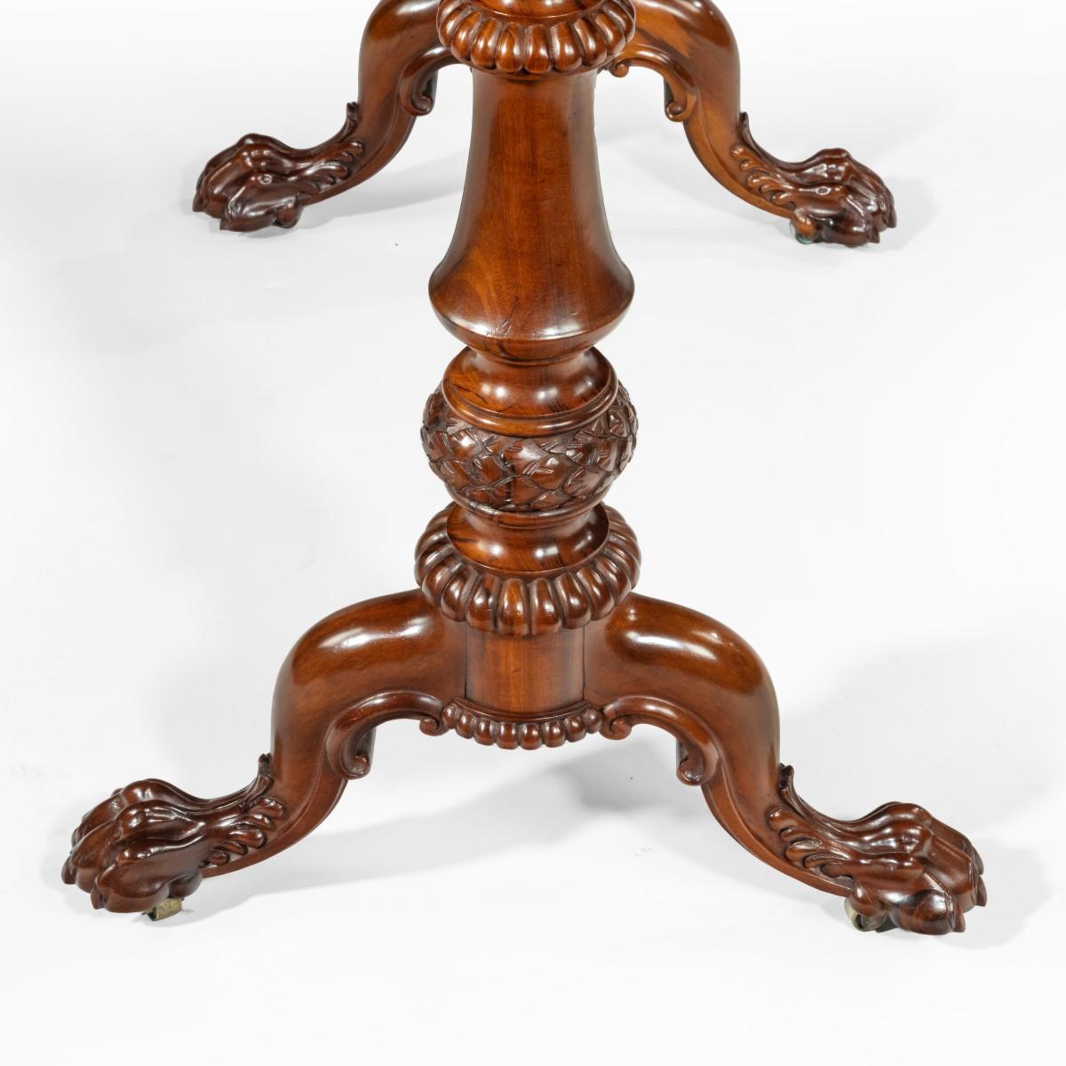Early Victorian Goncalo Alves Card Table Attributed to Gillows For Sale 3