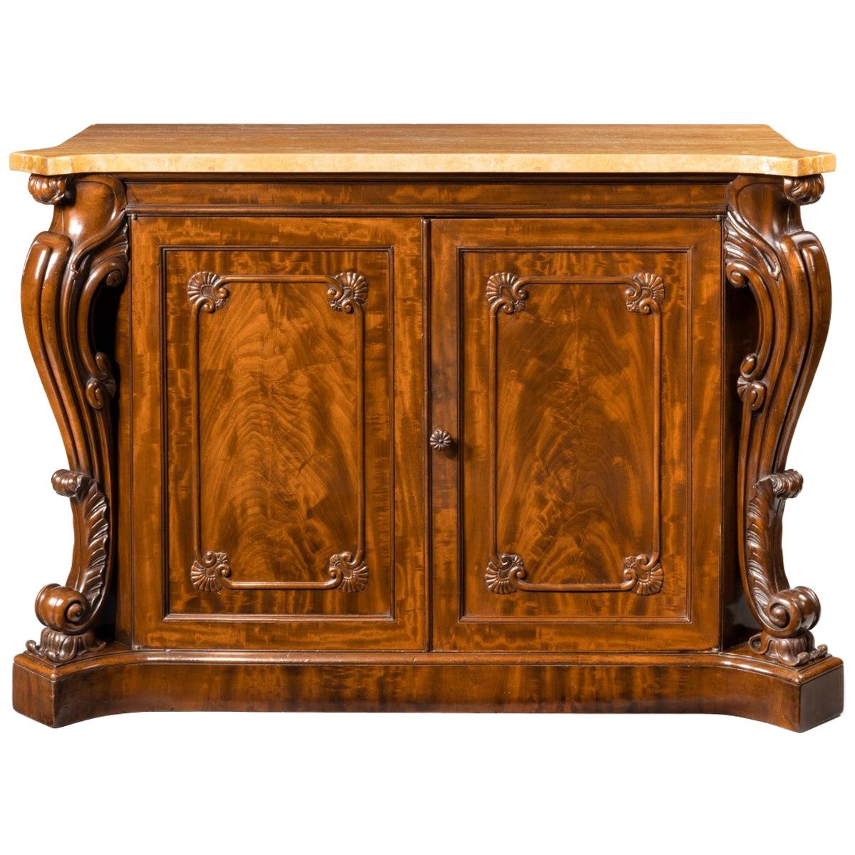 Early Victorian Two-Door Mahogany Side Cabinet Attributed to Gillows For Sale