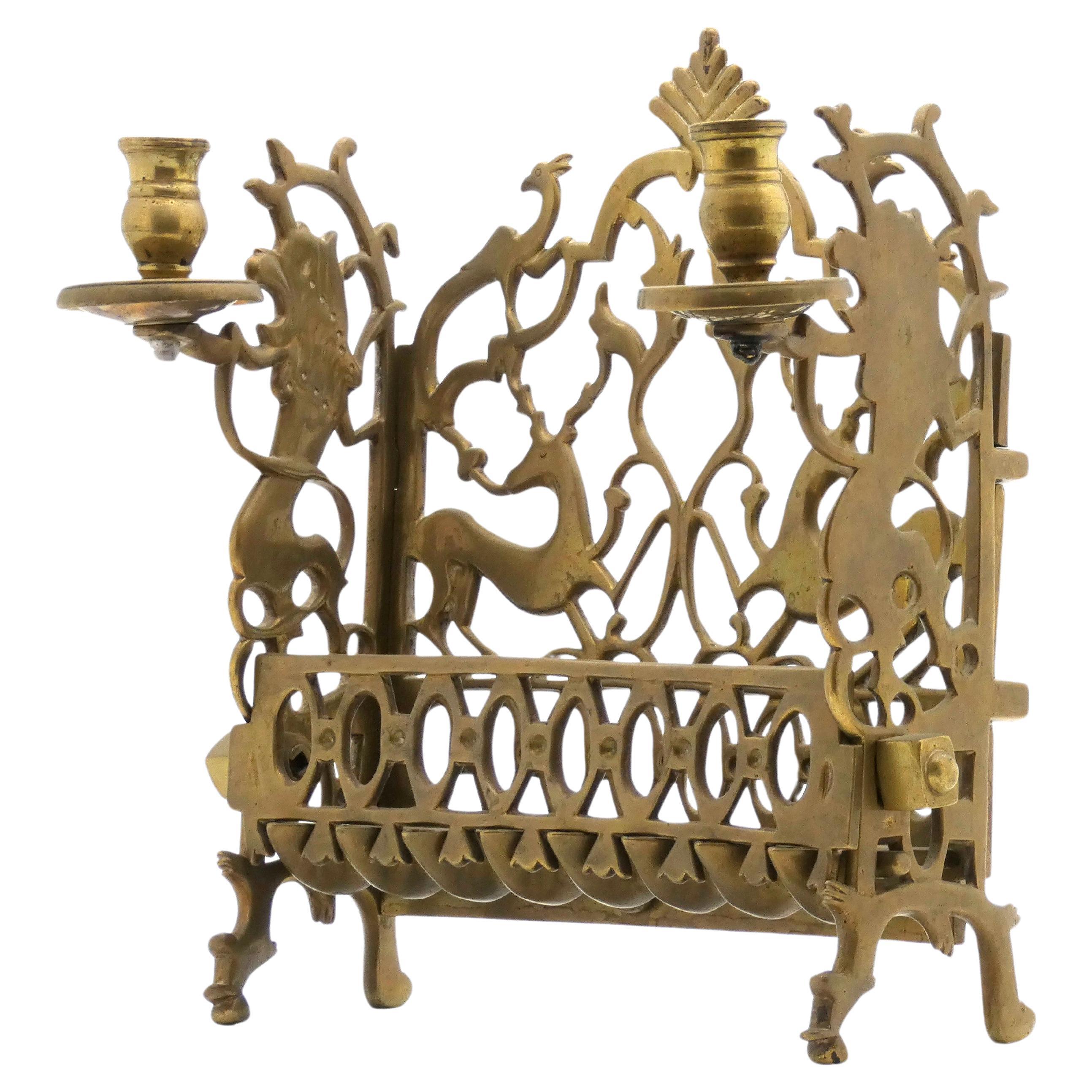 Lampada a candela in ottone della Galizia orientale o dell'Ucraina , XIX secolo in vendita