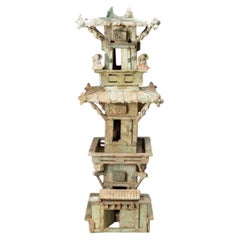 An Eastern Han Dynasty Glazed Funerary Tower Model