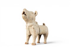 An Eastern Han Dynasty Green-Glazed Pottery Figure of a Dog