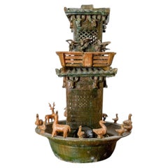An Eastern Han Glazed Pottery Tower Model