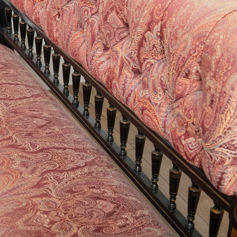 An Ebonised and Walnut Settee by Lamb of Manchester, England circa 1880 3