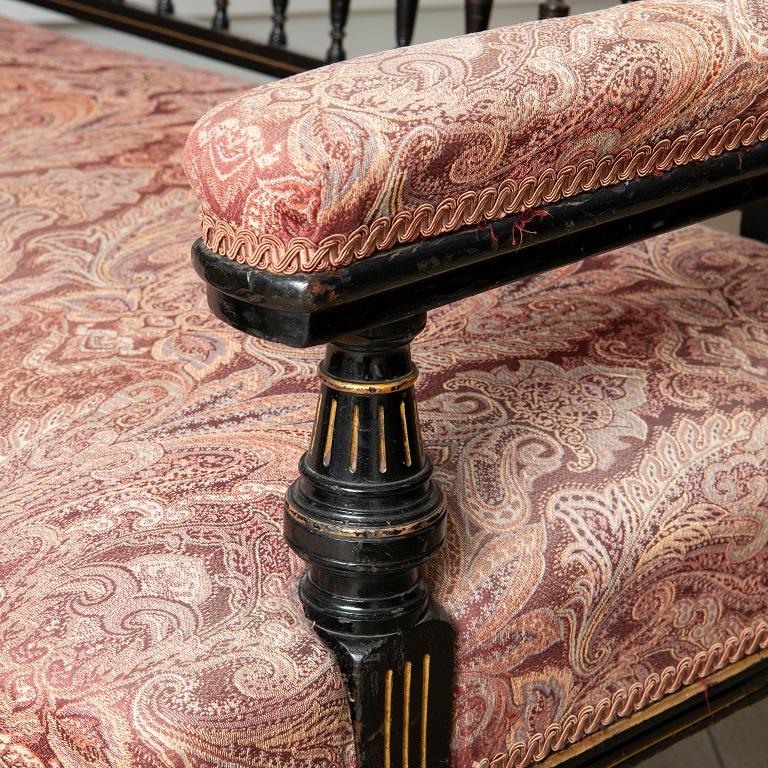 An Ebonised and Walnut Settee by Lamb of Manchester, England circa 1880 1
