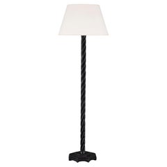 An Ebonised Twisted Floor Lamp