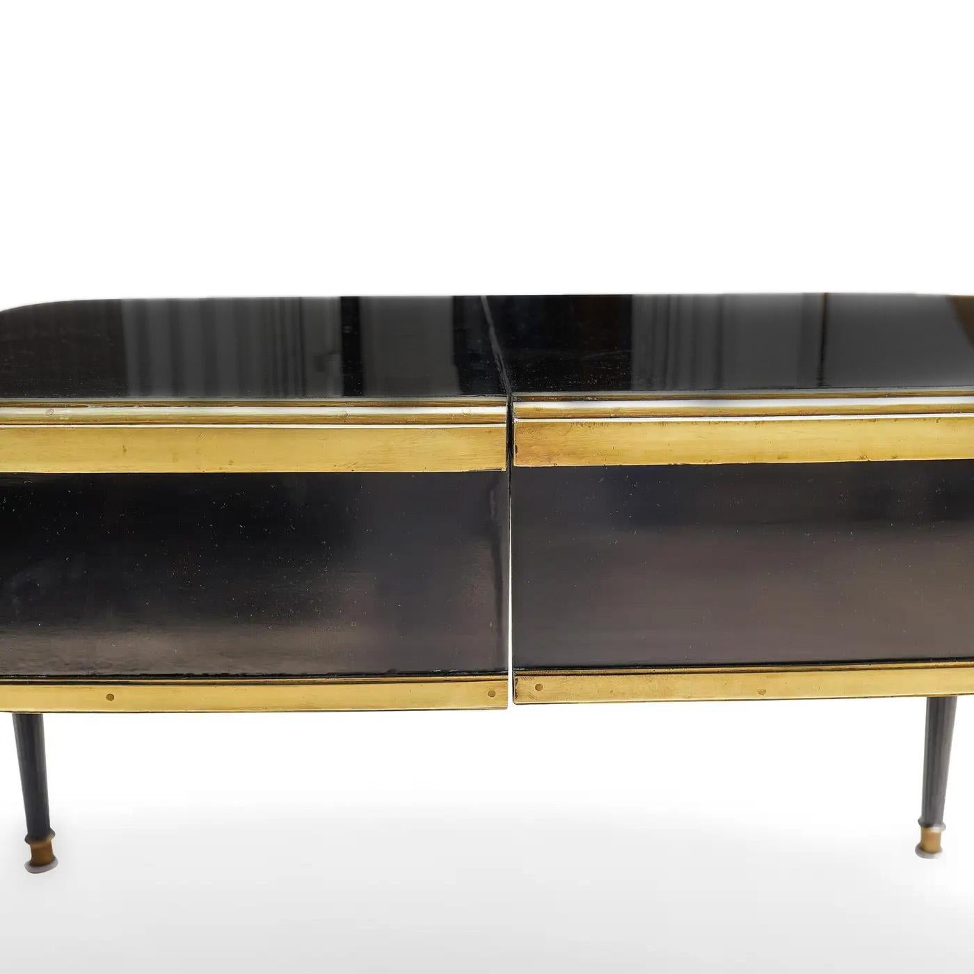 Empire An Ebonized Dining Table, Attributed to Maison Jansen For Sale
