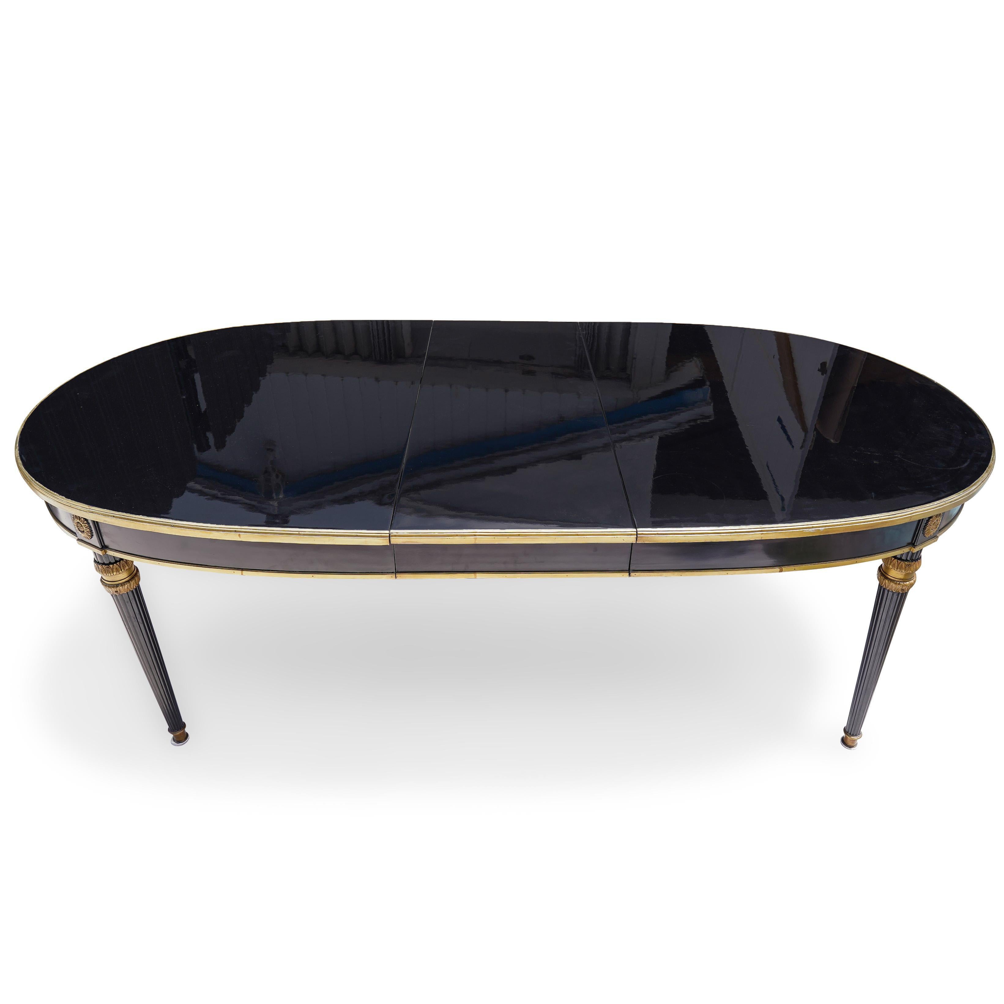 Mid-20th Century An Ebonized Dining Table, Attributed to Maison Jansen For Sale
