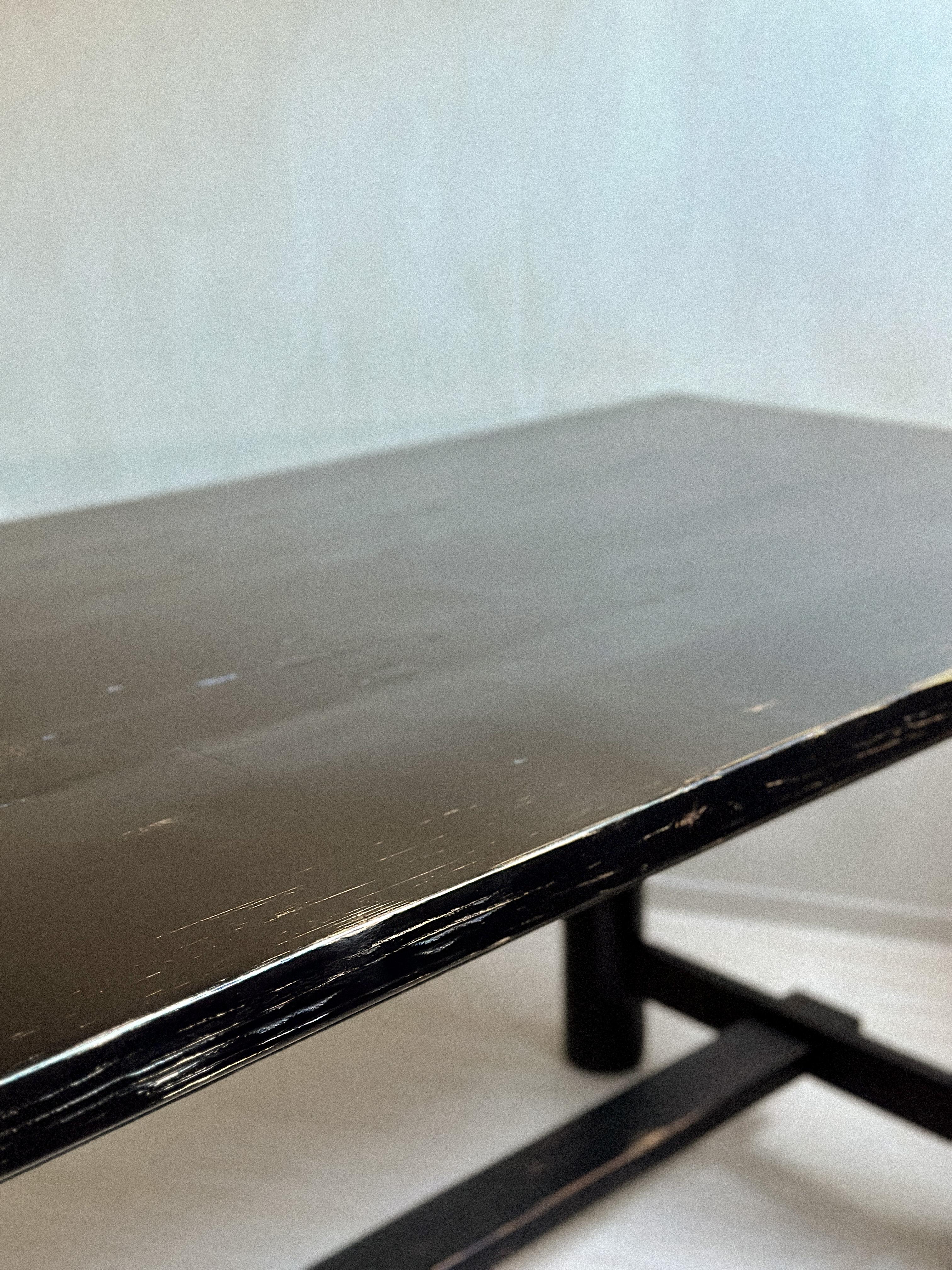An Ebonized Meribel Dining Table, Wood, Charlotte Perriand (attr.), France 1959 In Good Condition For Sale In Hønefoss, 30