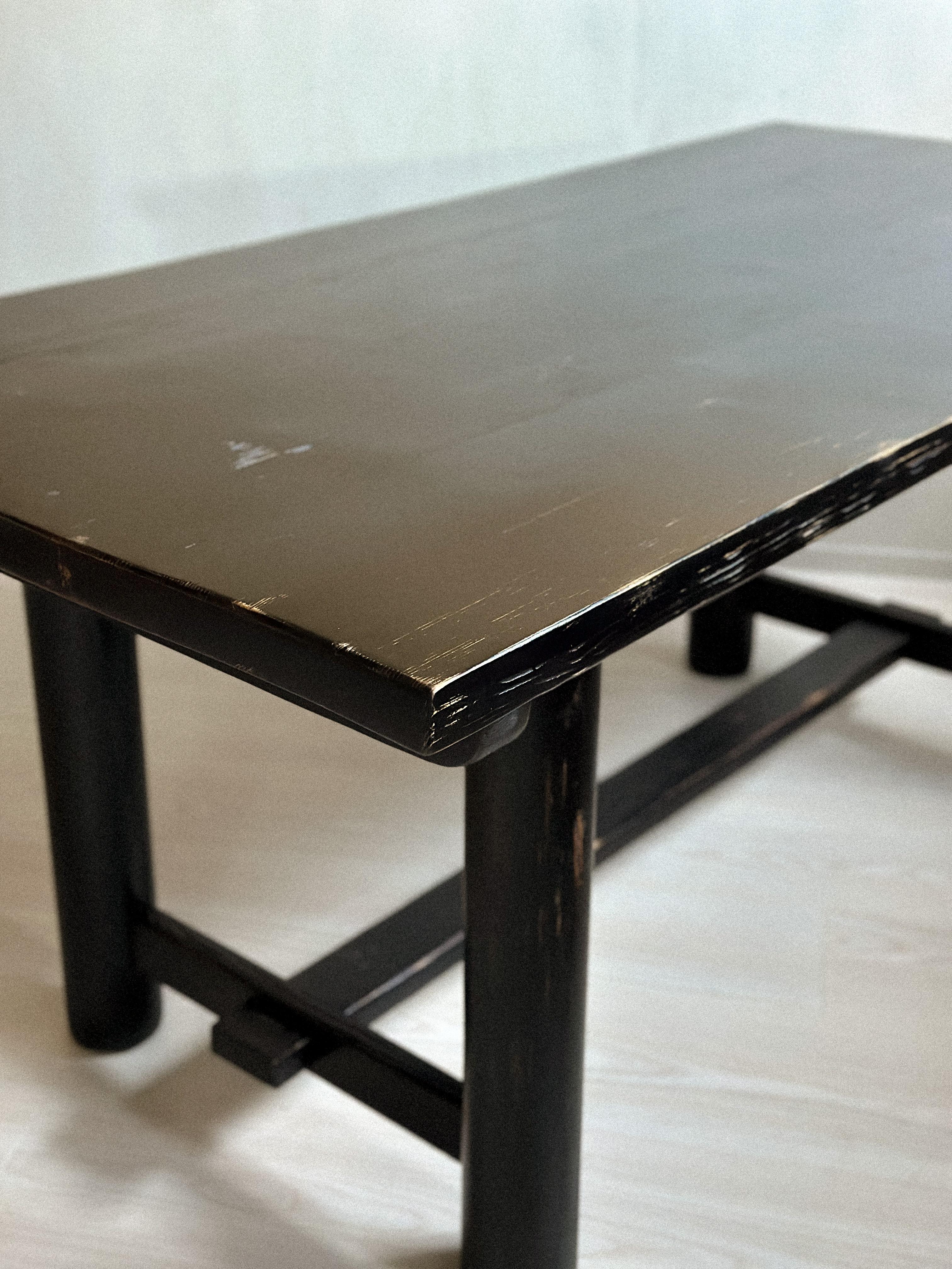 20th Century An Ebonized Meribel Dining Table, Wood, Charlotte Perriand (attr.), France 1959 For Sale
