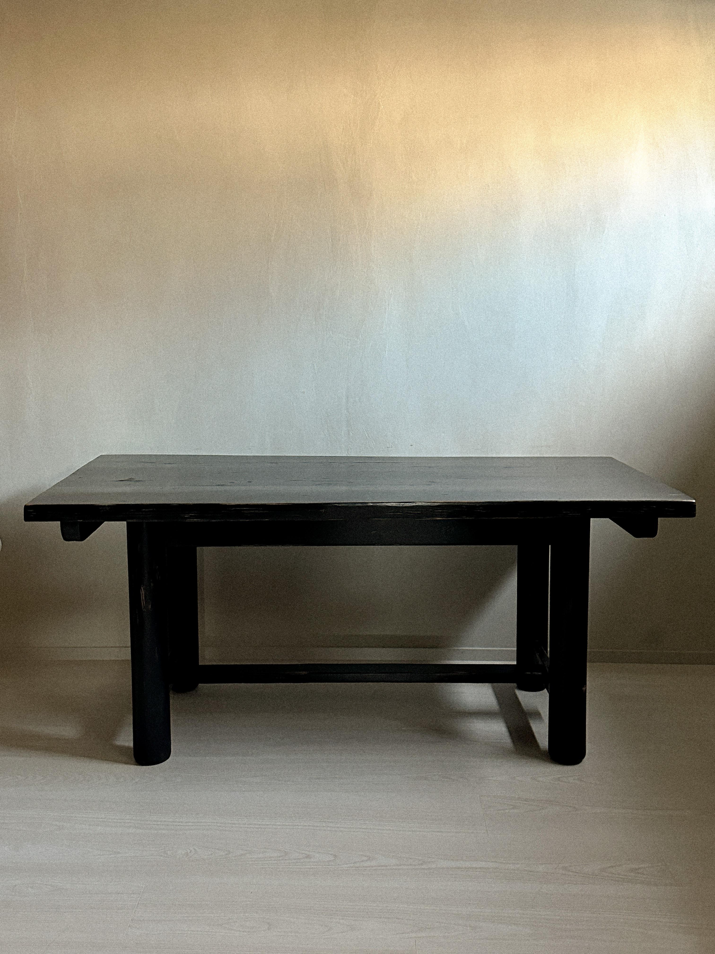 An Ebonized Meribel Dining Table, Wood, Charlotte Perriand (attr.), France 1959 For Sale 1