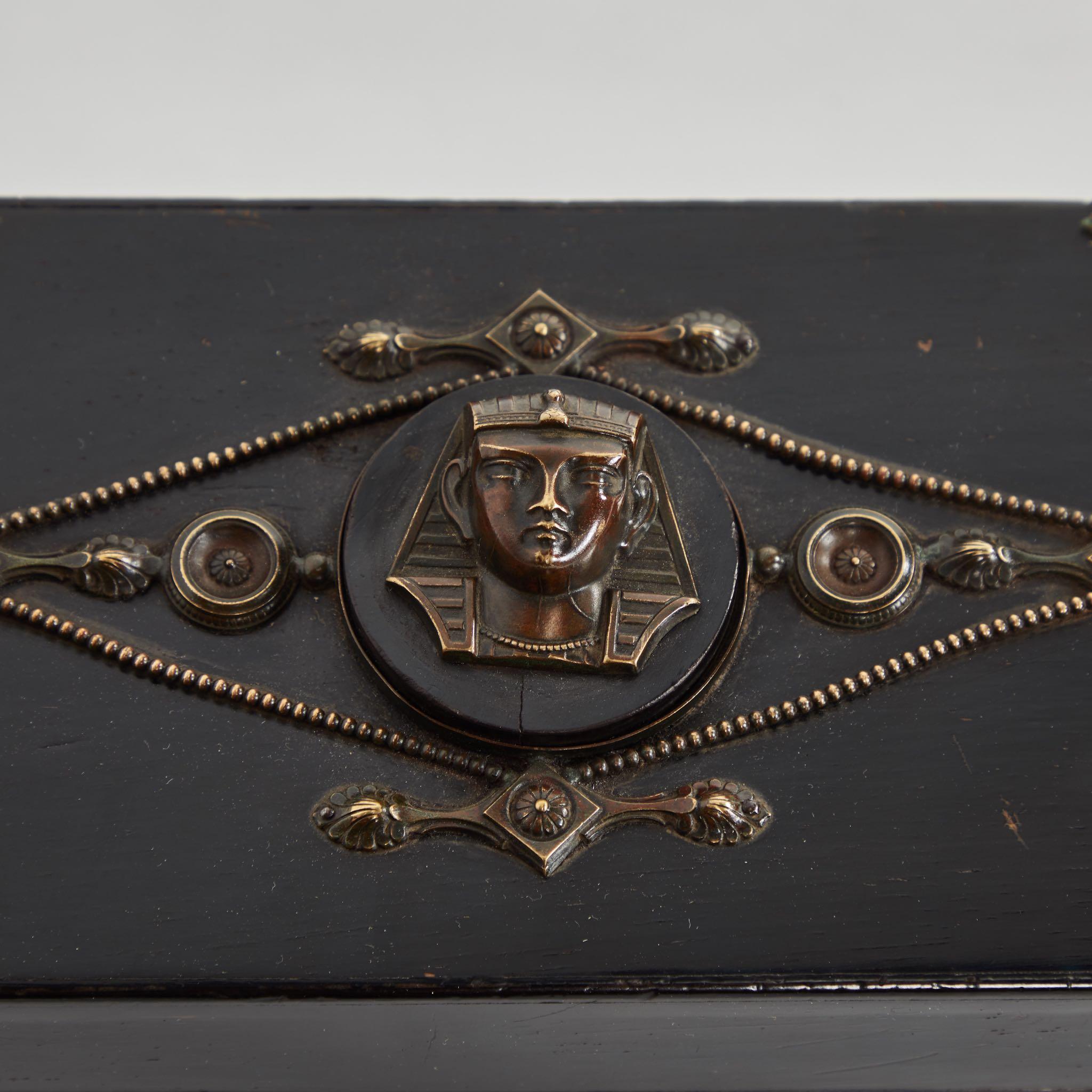 French Ebonzied and Decorated Box