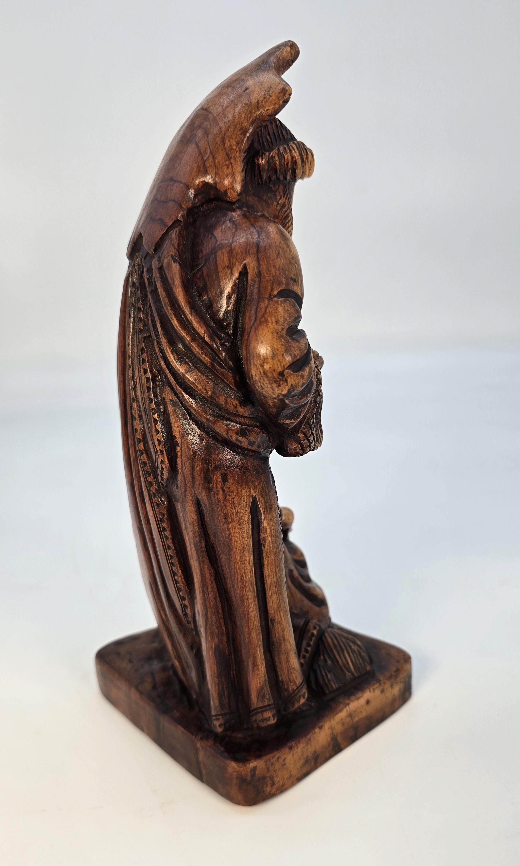 Olivier Groupe de personnages ecclésiastiques italiens en bois d'olivier sculpté, vers 1880 en vente