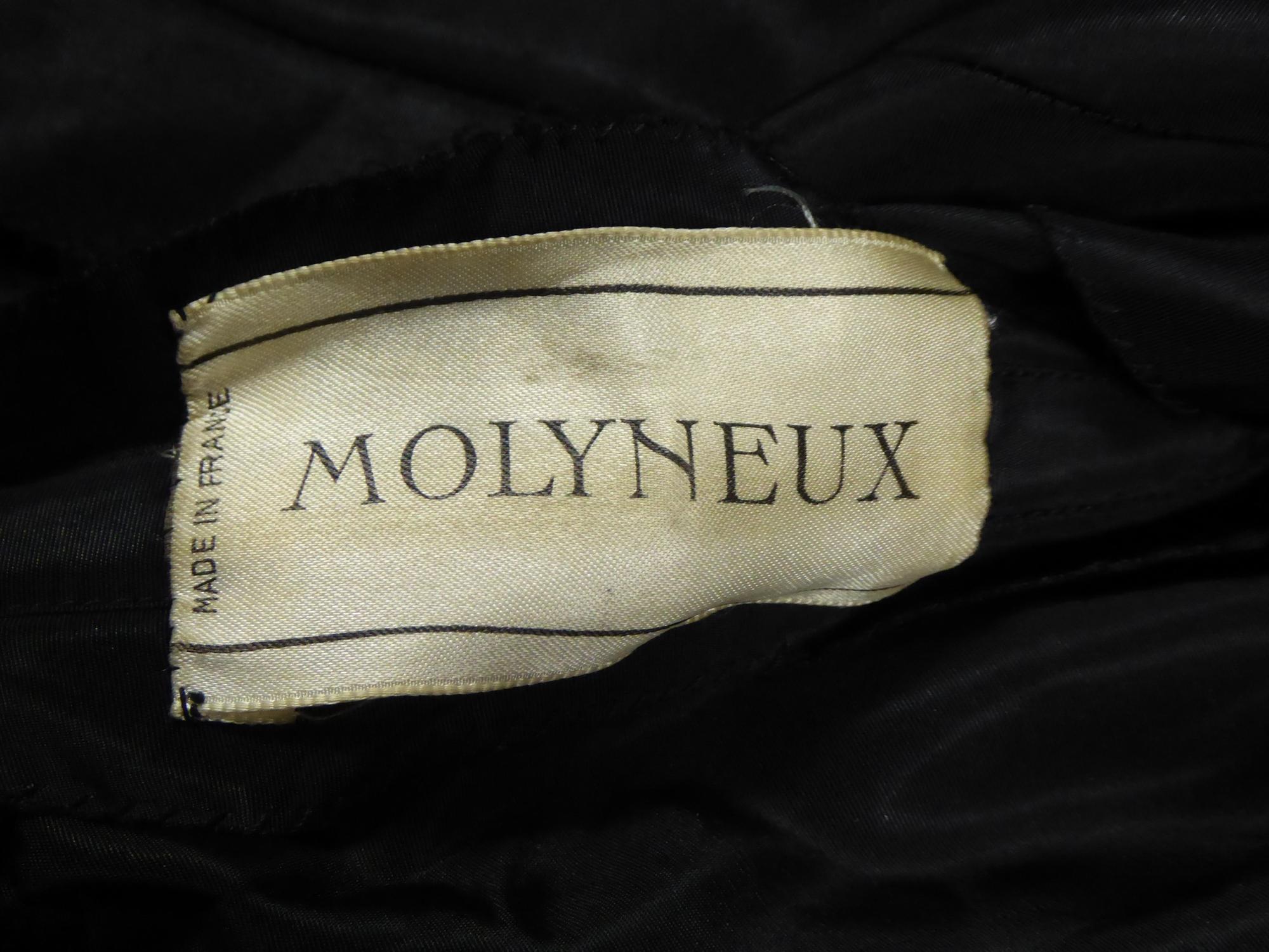 Edward Molyneux - Robe de soirée longue brodée haute couture, circa 1950 6