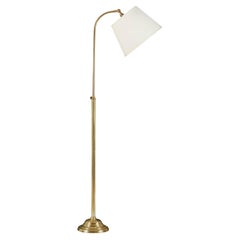 Edwardian Brass Adjustable Standard Lamp