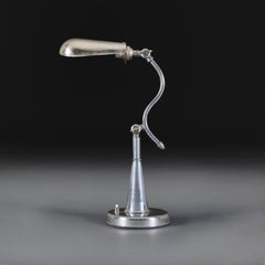 An Edwardian Chrome Desk Lamp