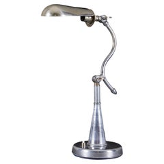 An Edwardian Chrome Desk Lamp