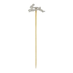 An Edwardian Diamond Platinum And Gold Stick Pin