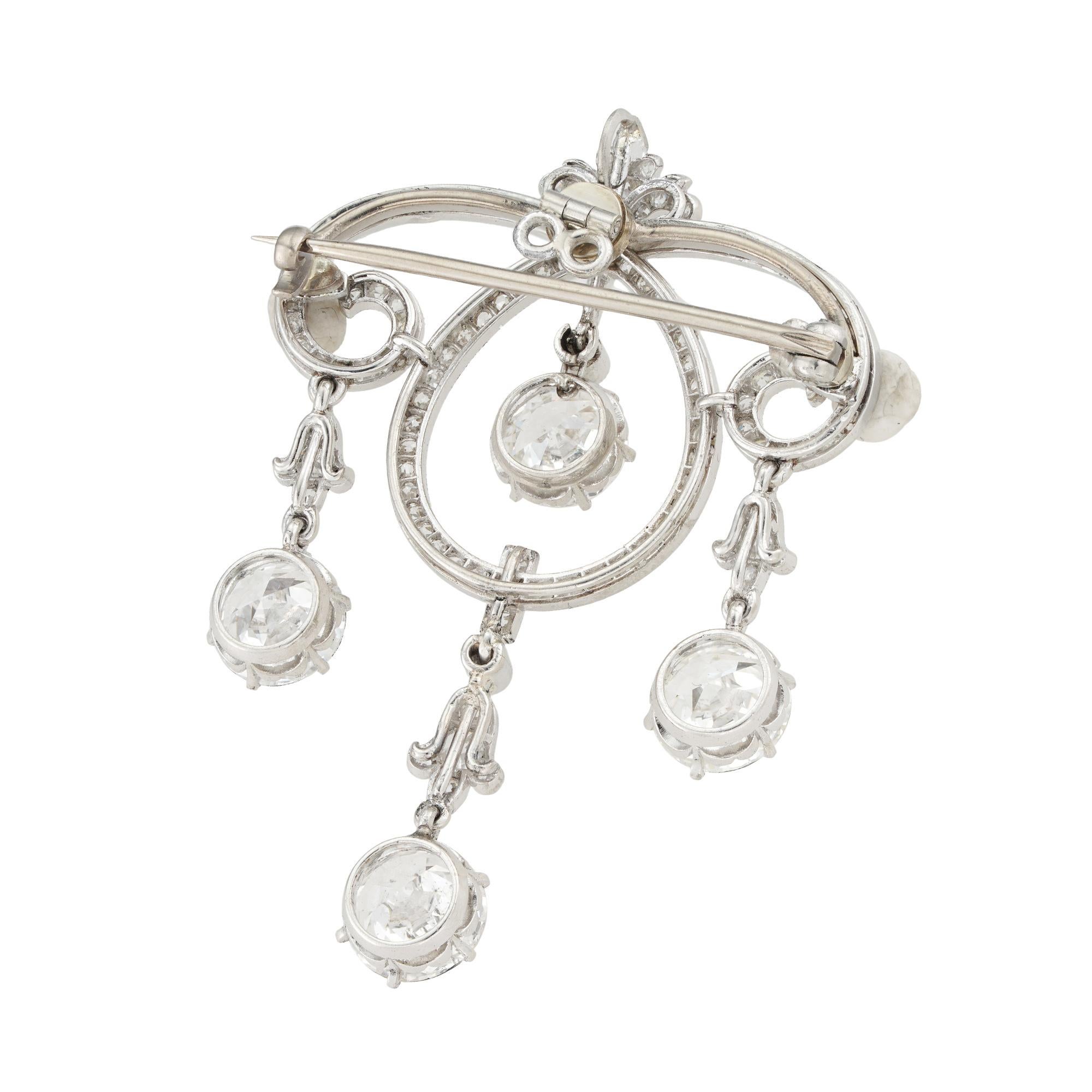 Eine edwardianische Diamant-Brosche/Anhänger (Edwardian) im Angebot