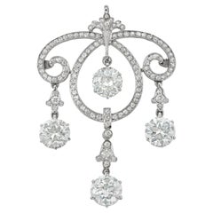 Eine edwardianische Diamant-Brosche/Anhänger