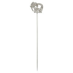 Antique Edwardian Diamond-Set Elephant Stick-Pin