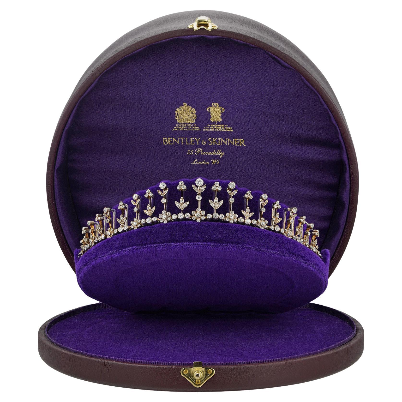 Una tiara/colgante eduardiana engastada con diamantes