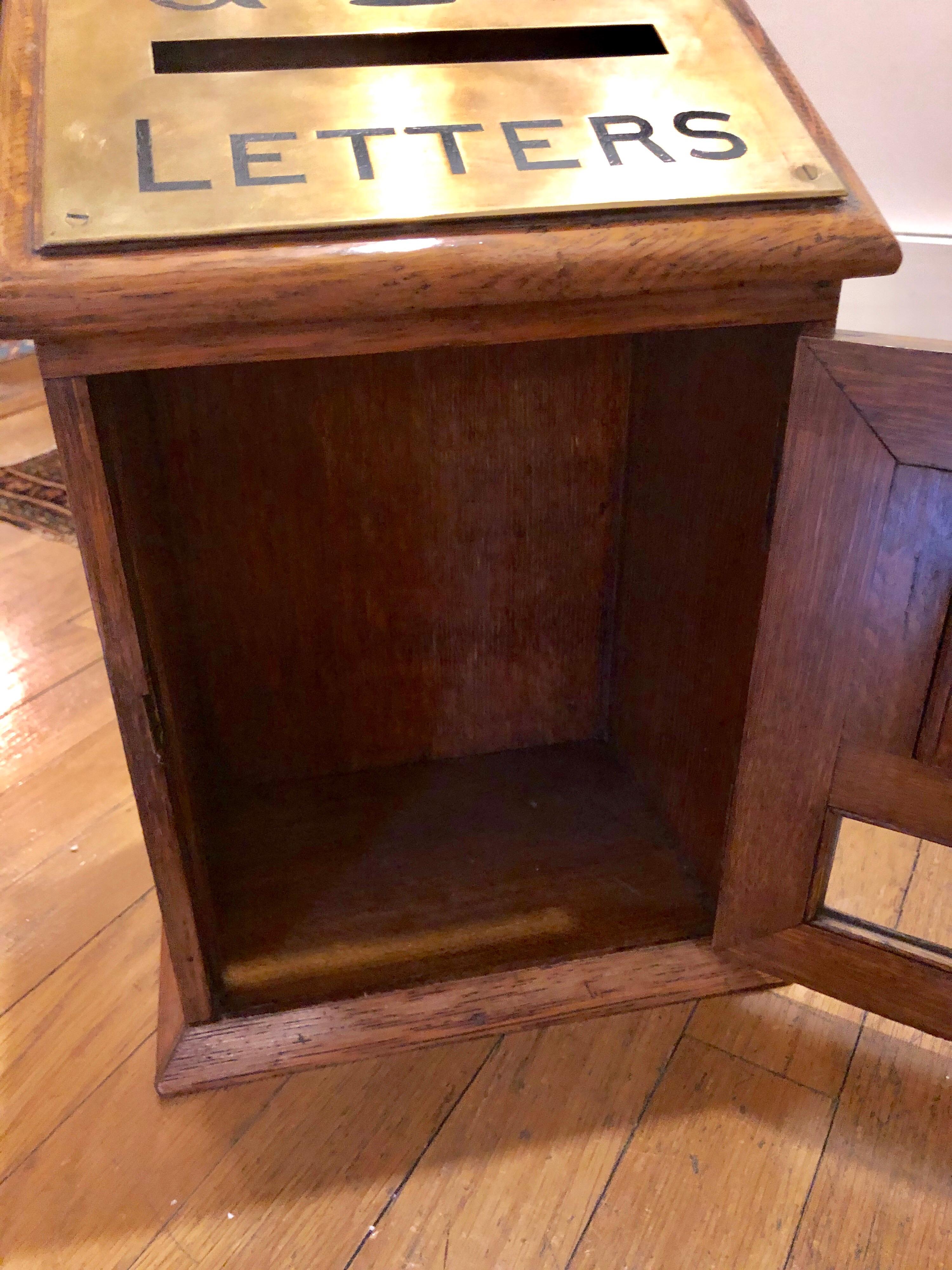 Edwardian Diminutive Post Box, Early 20th Century In Good Condition For Sale In Spencertown, NY