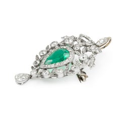 Edwardian Emerald and Diamond Pendant/Brooch