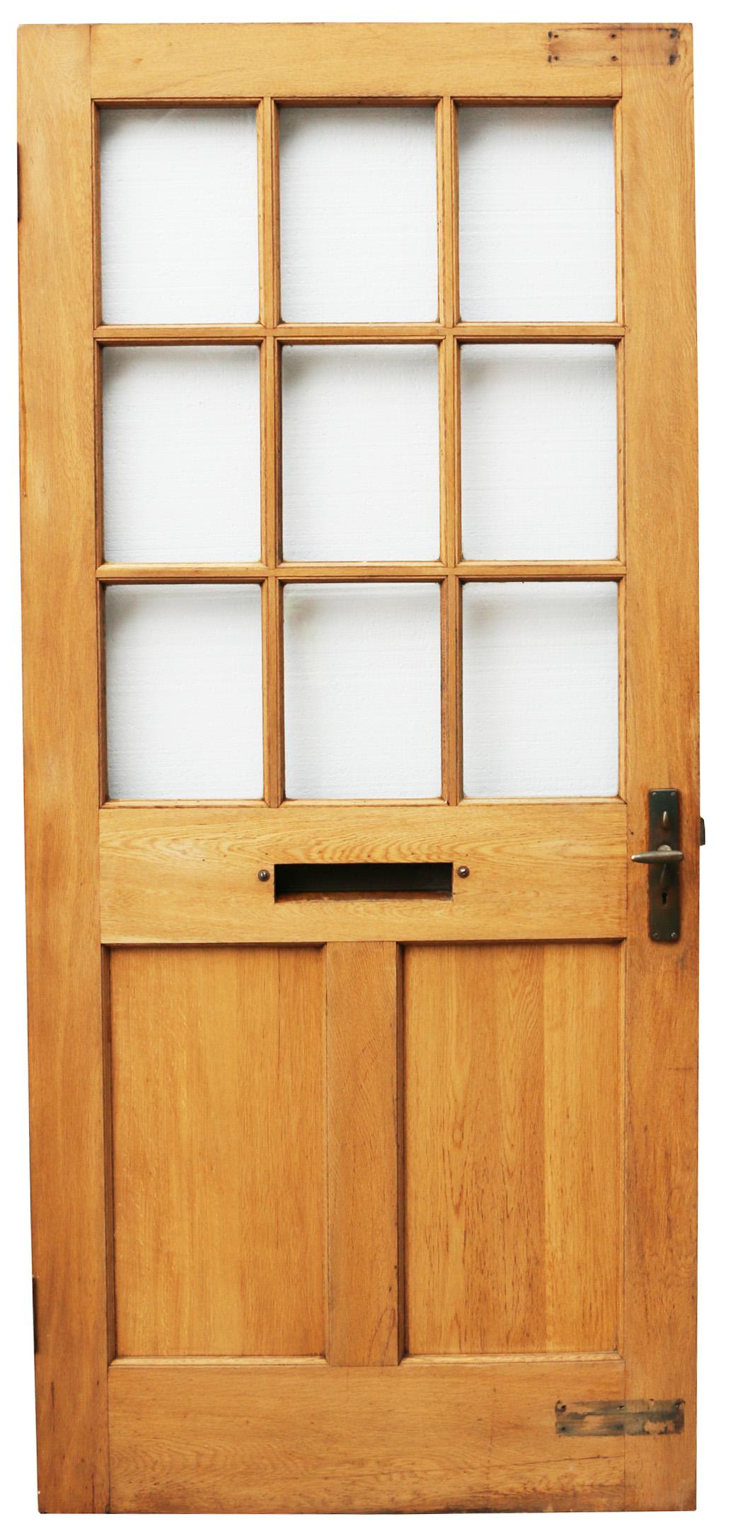 Eichenholz-Außentür aus der Edwardianischen Ära (20. Jahrhundert) im Angebot