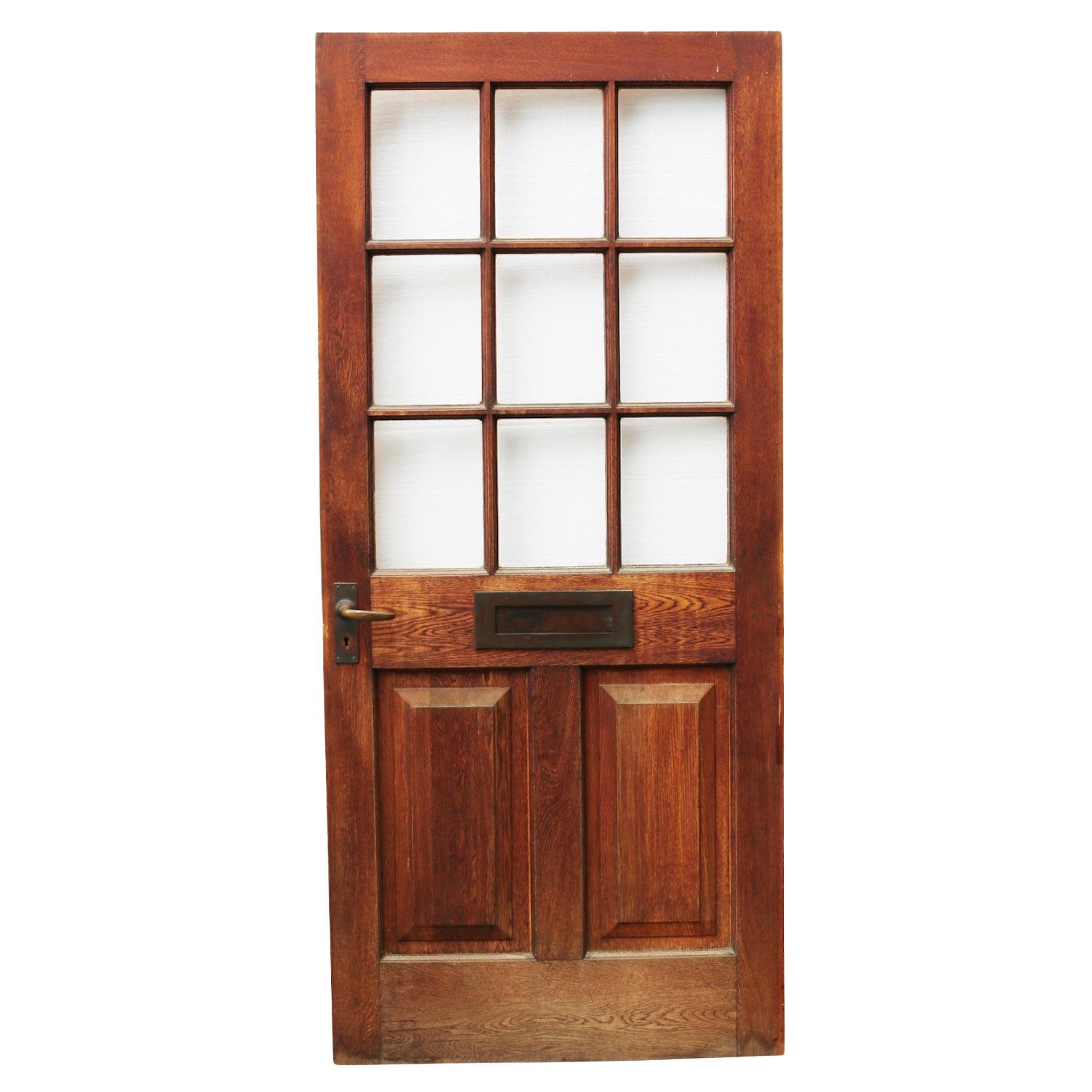 Edwardian Era Oak Exterior Door For Sale
