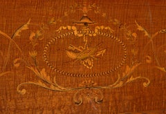 Edwardian Mahogany & Satinwood Inlaid Bureau with a Glazed Top