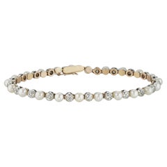 Bracelet édouardien en perles naturelles et diamants