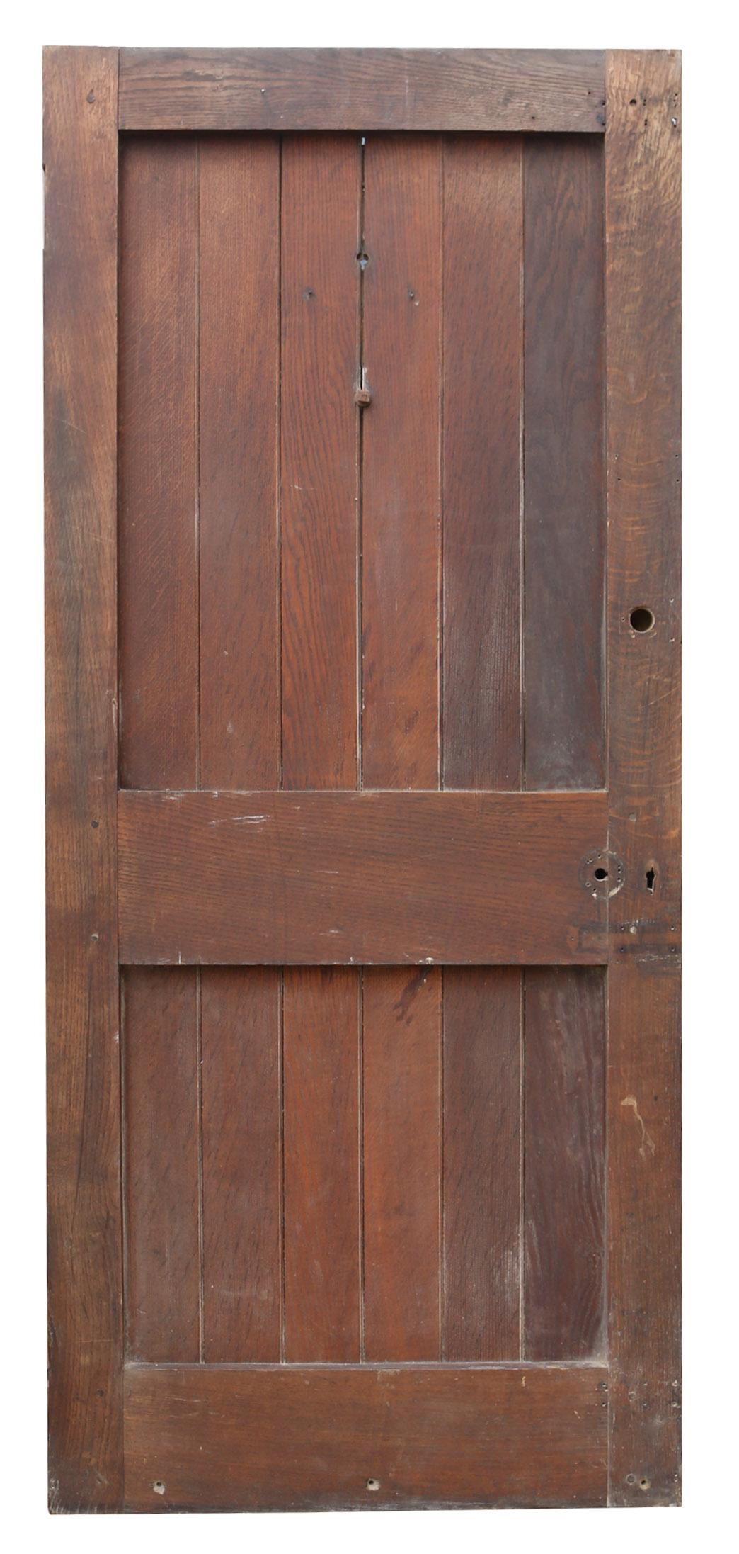 Edwardian Oak Exterior Door In Good Condition For Sale In Wormelow, Herefordshire