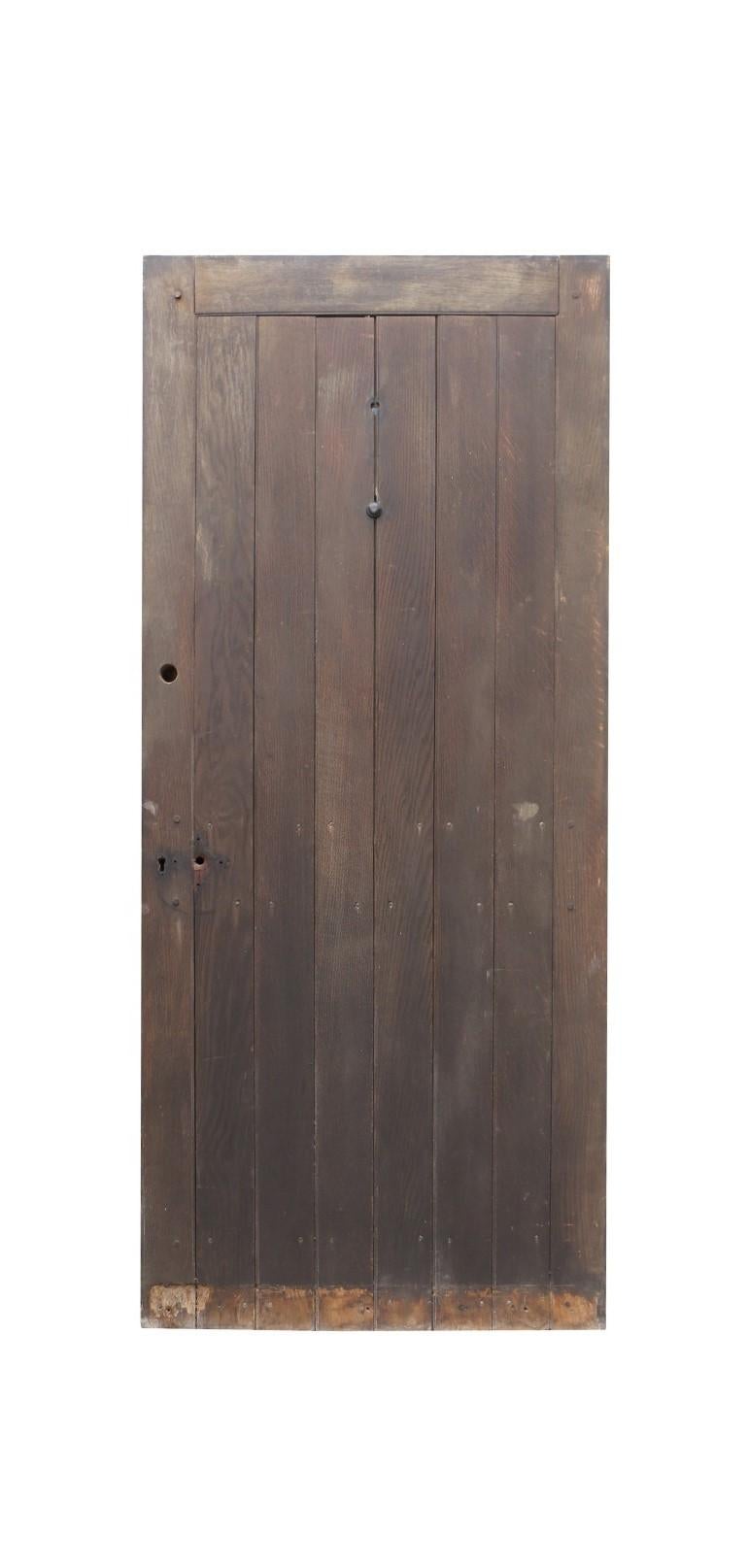 19th Century Edwardian Oak Exterior Door For Sale